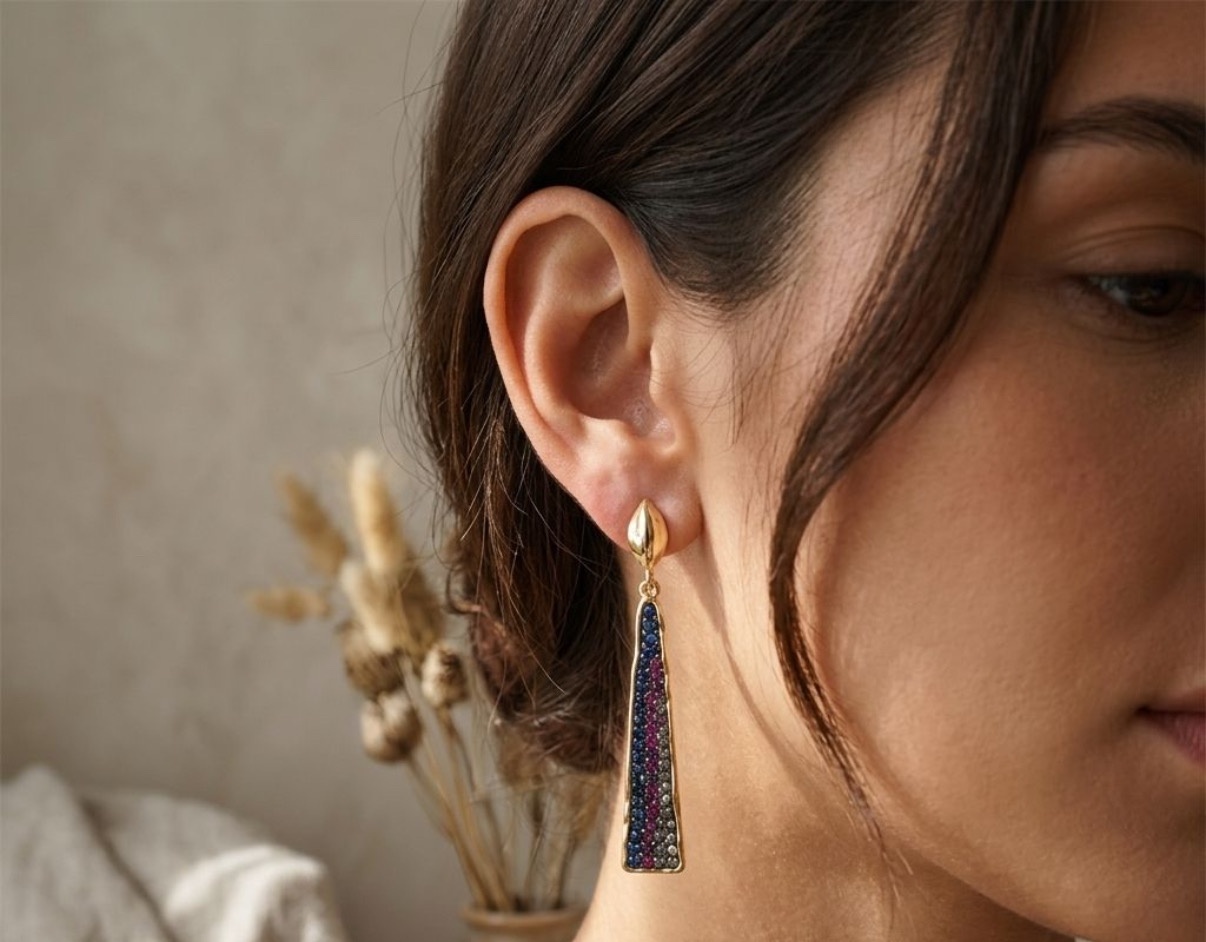Crystal Earrings - Long Earrings (CRER-104)