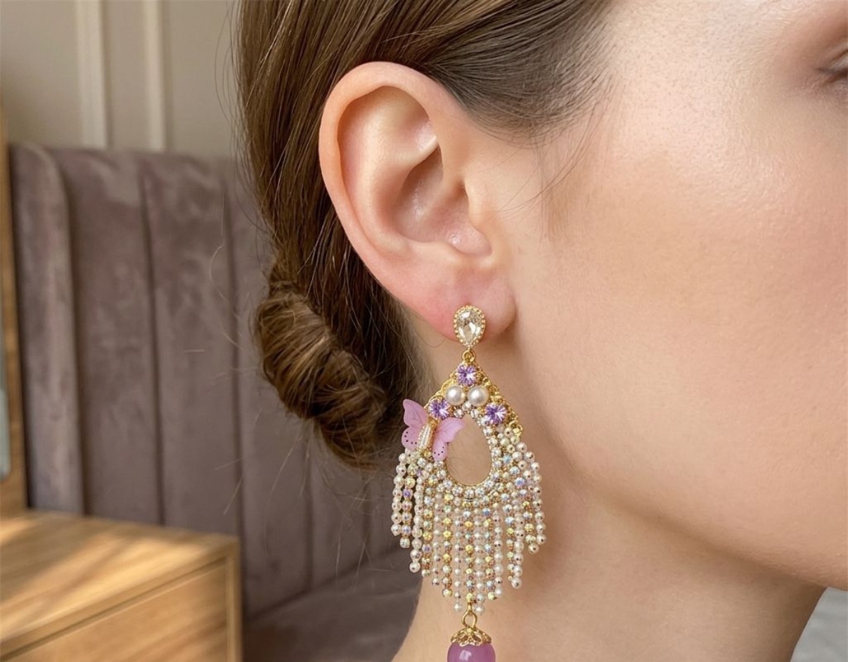 Crystal Earrings - Long Earrings (CRER-112)