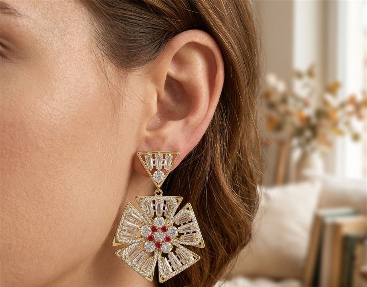 Crystal Earrings - Long Earrings (CRER-114)