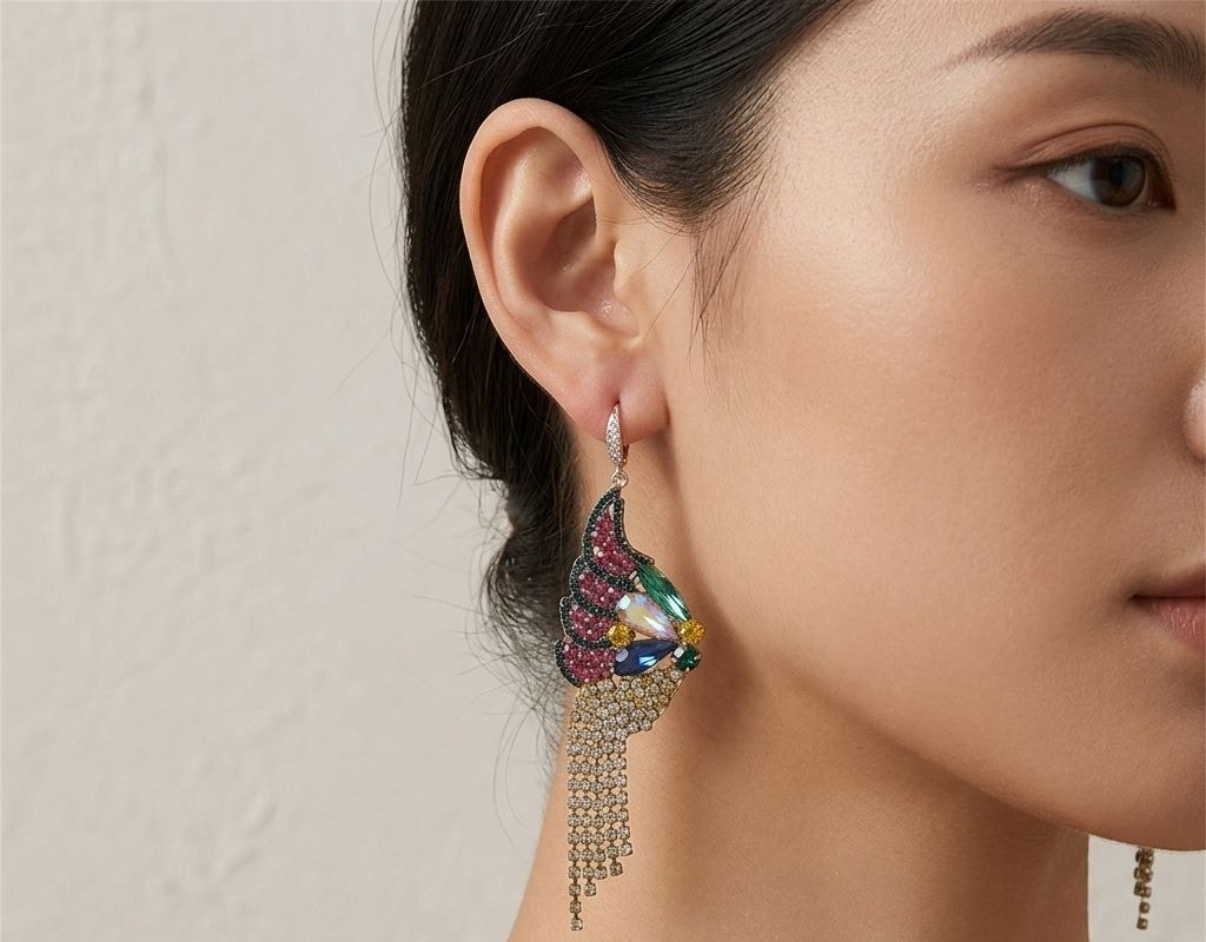 Crystal Earrings - Long Earrings (CRER-118)