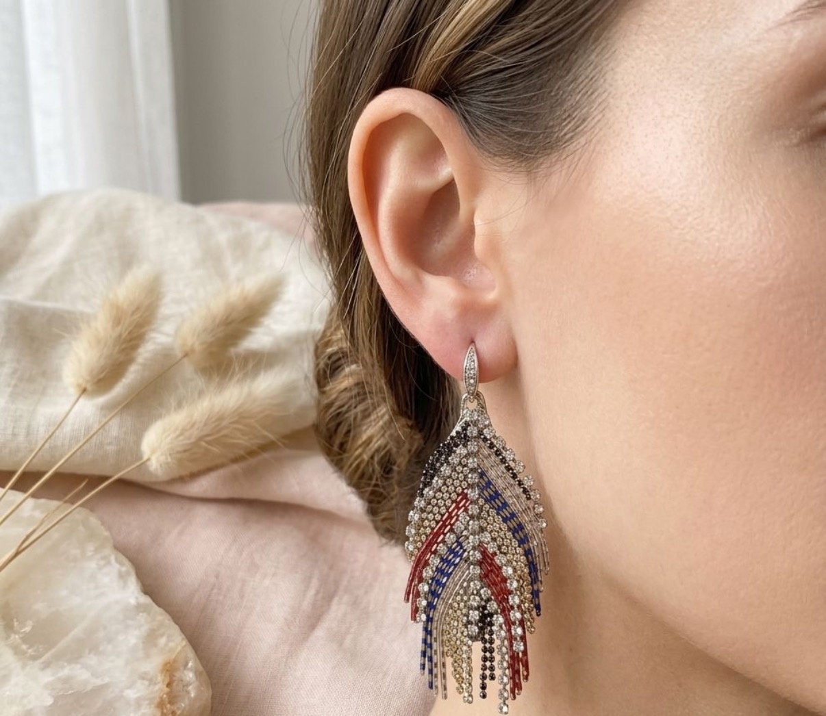 Crystal Earrings - Long Earrings (CRER-128)