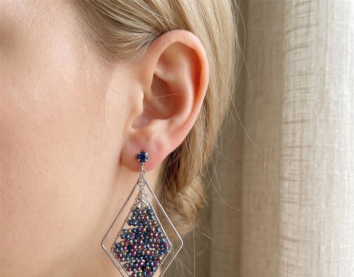 Crystal Earrings - Long Earrings (CRER-136)