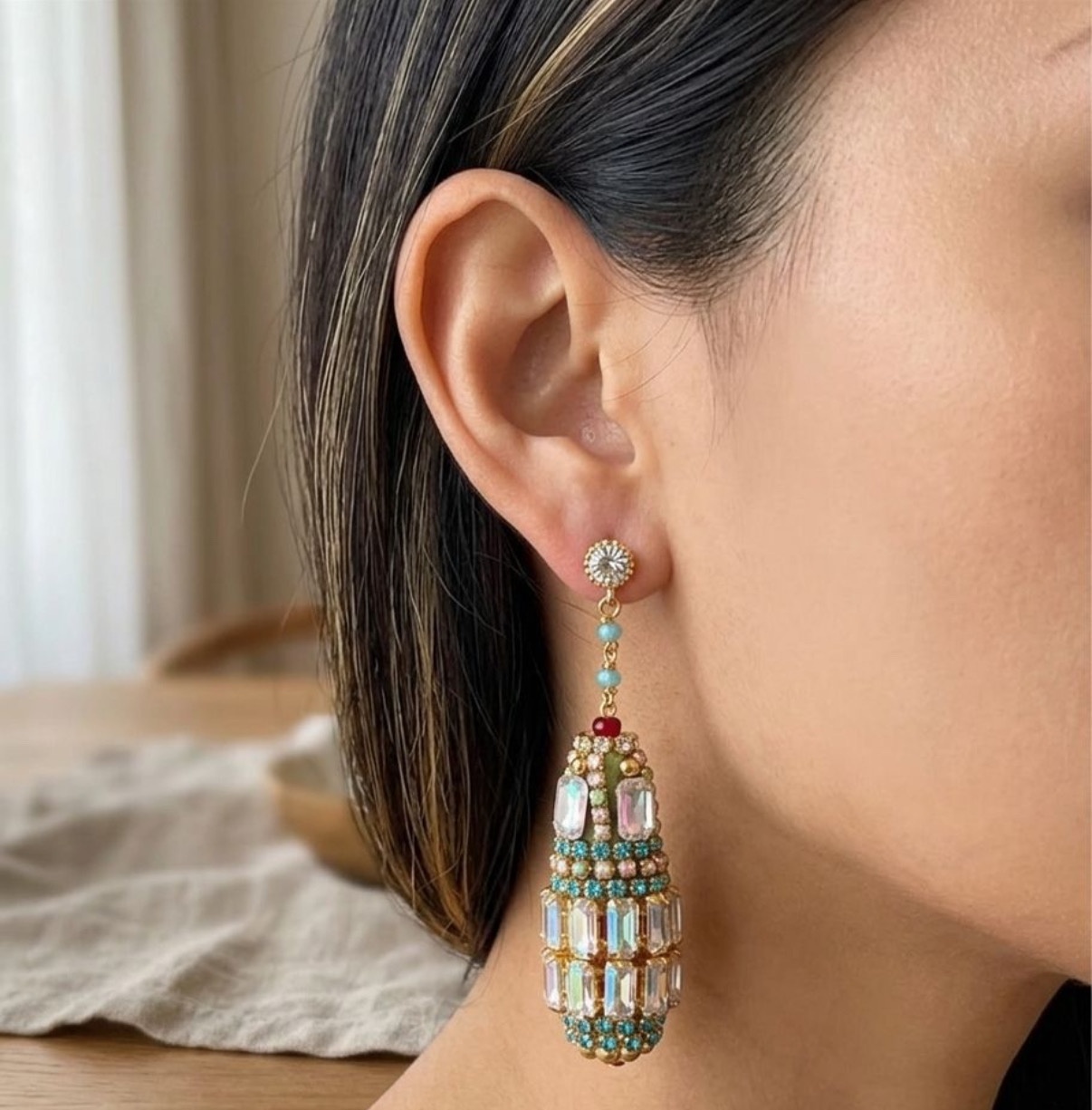 Crystal Earrings - Long Earrings (CRER-87)