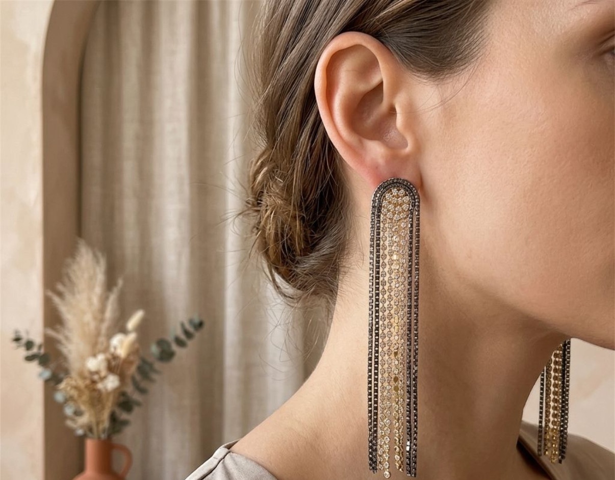 Crystal Earrings - Long Earrings (CRER-94)