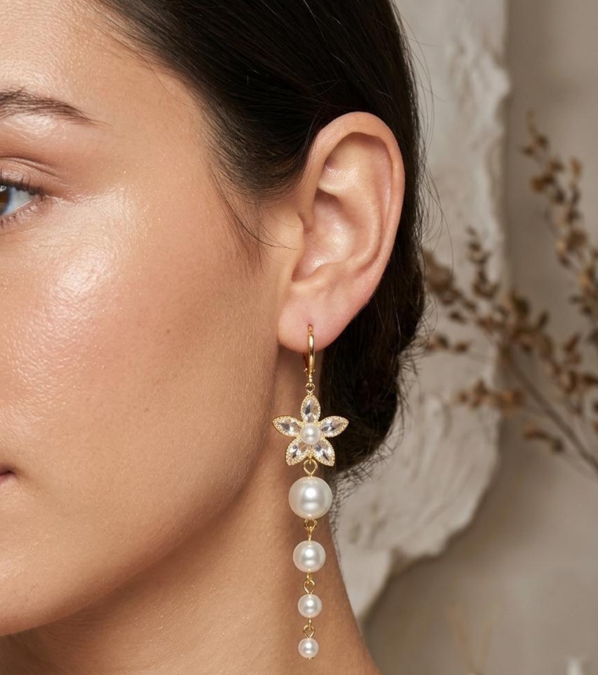 Long Earrings - Golden (FUER-24)