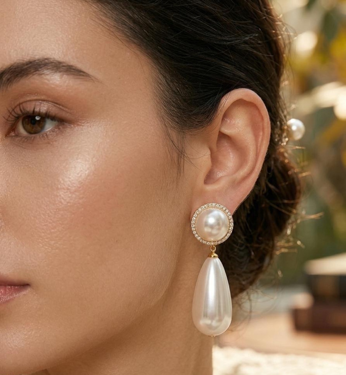 Long Earrings - Golden (FUER-30)