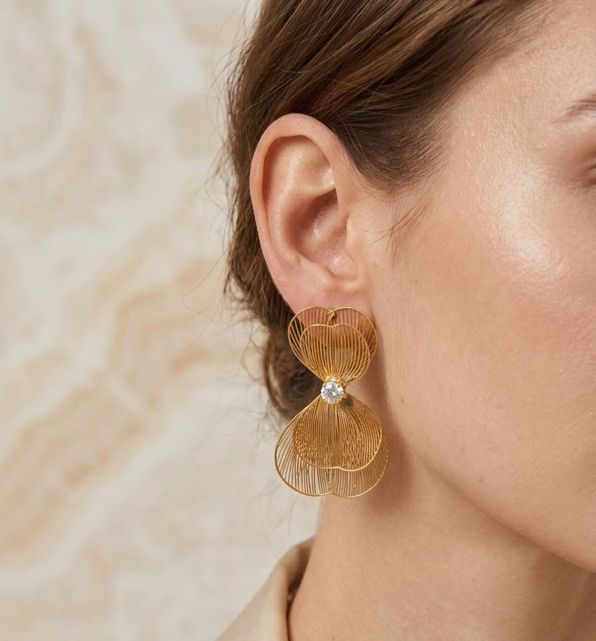 Long Earrings - Golden (FUER-32)