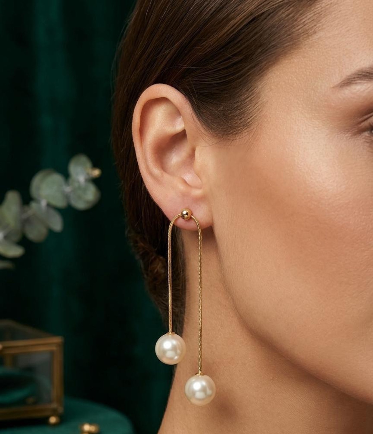 Long Earrings - Golden (FUER-33)