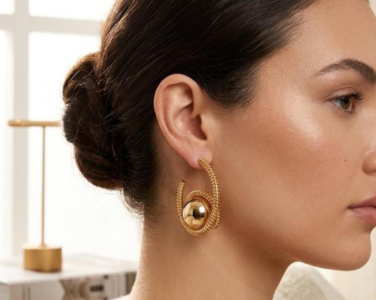 Long Earrings - Golden (FUER-34)