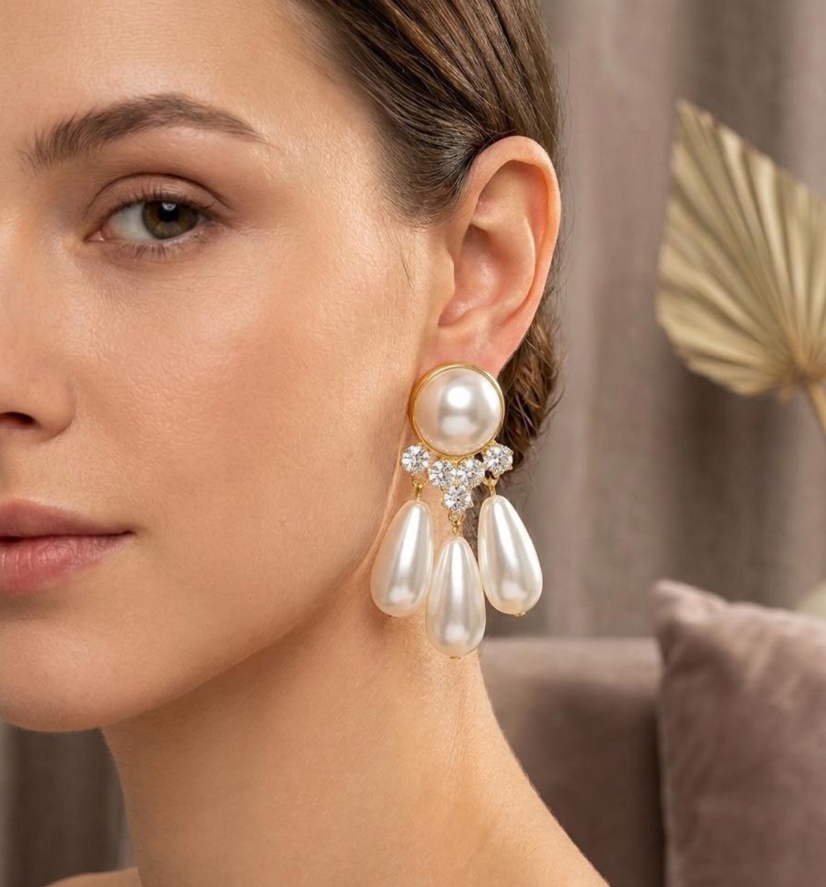 Long Earrings - Golden (FUER-41)