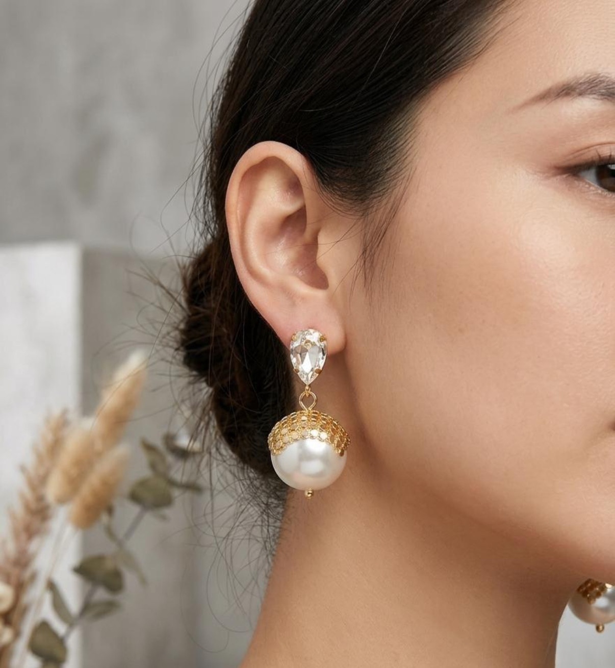Long Earrings - Golden (FUER-46)