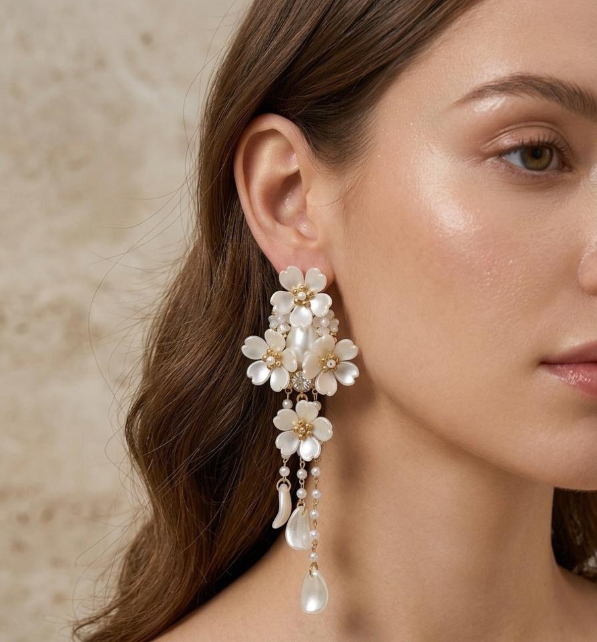 Long Earrings - Golden (FUER-49)