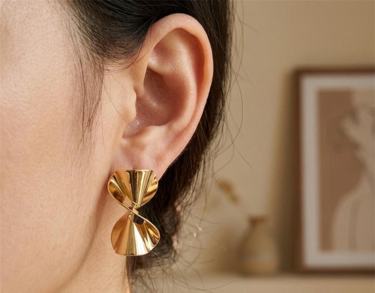 Long Earrings - Golden (FUER-51)