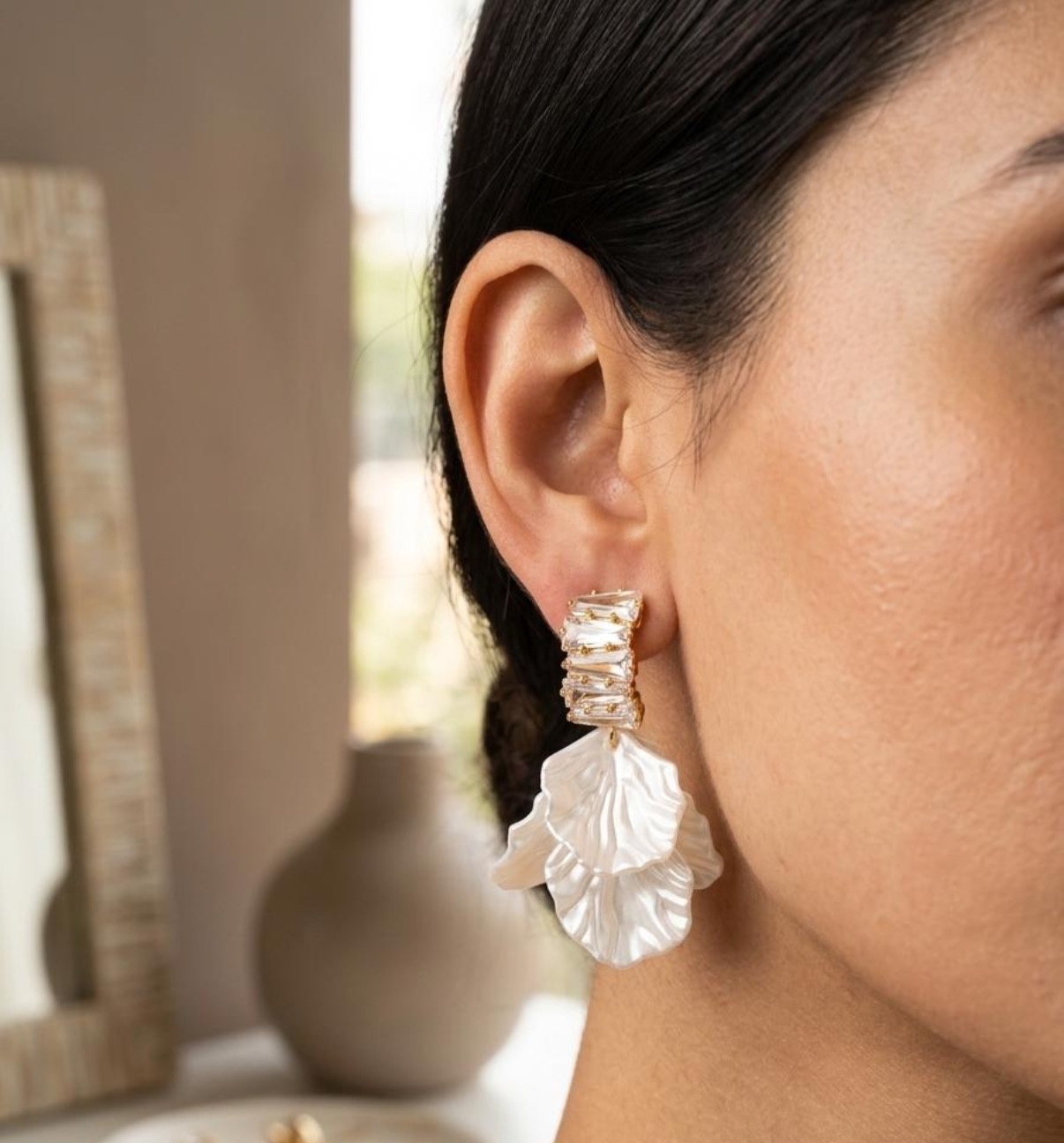 Long Earrings - Golden (FUER-52)