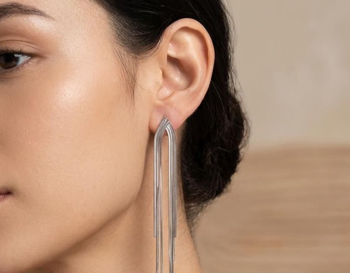 Long Earrings - Silver (FUER-60)