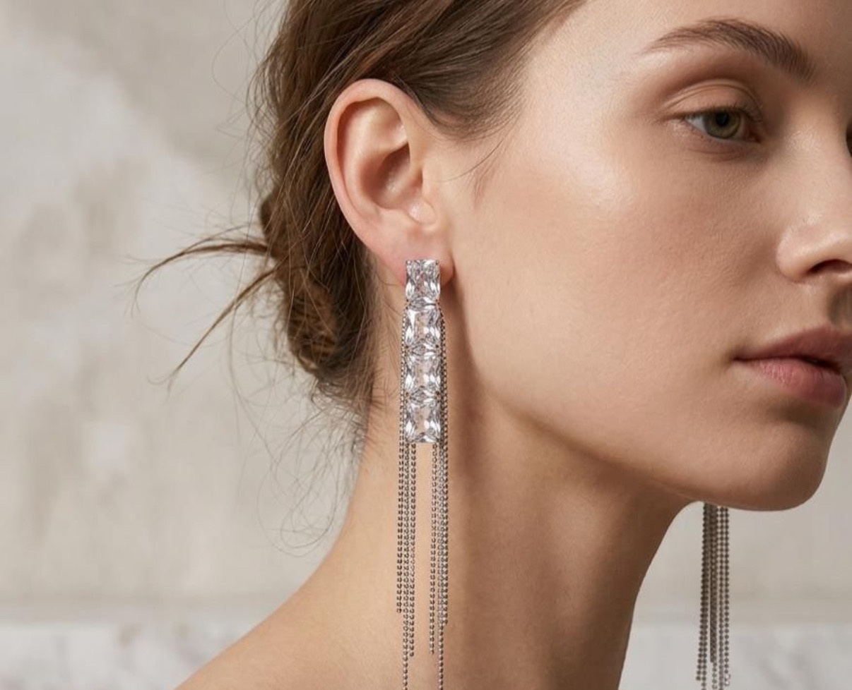 Long Earrings - Silver (FUER-67)