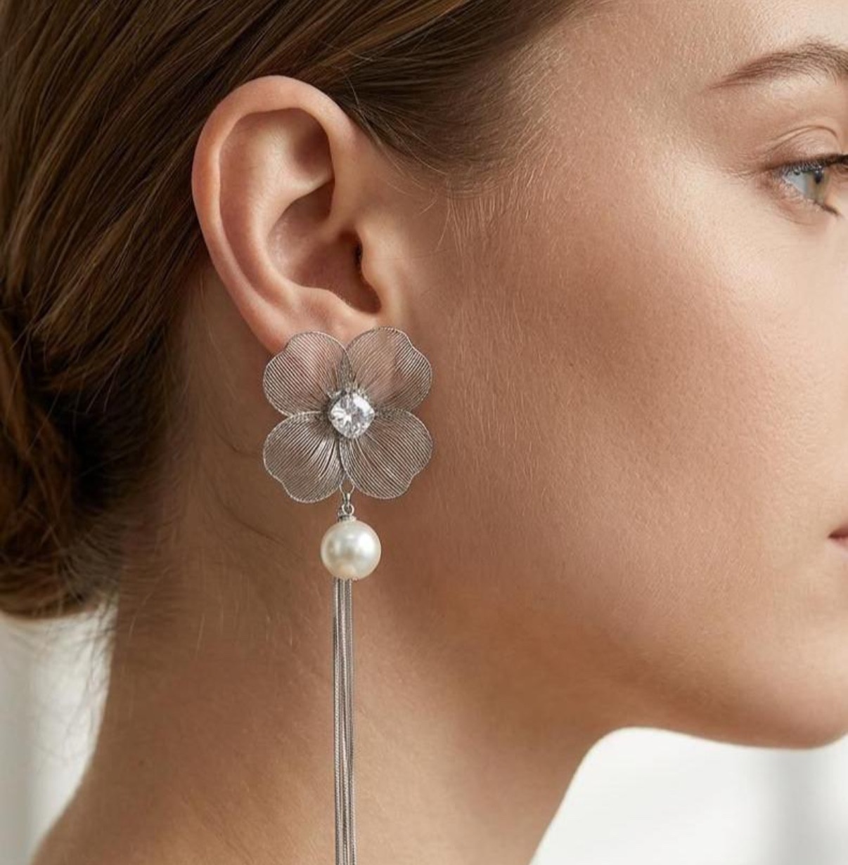 Long Earrings - Silver (FUER-80)
