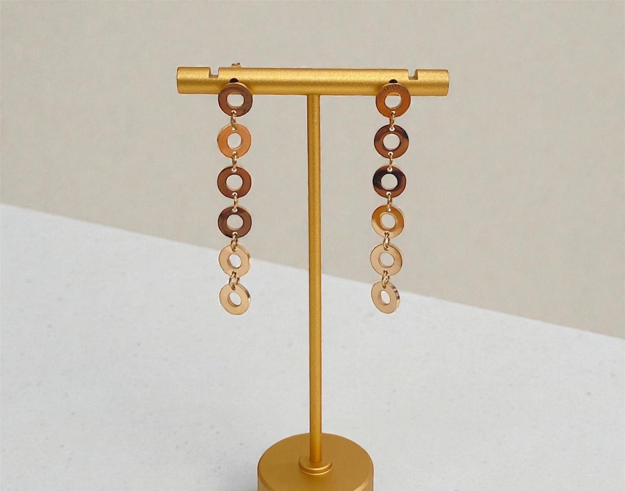 SS Earrings - Rose Gold (REER-109(1))
